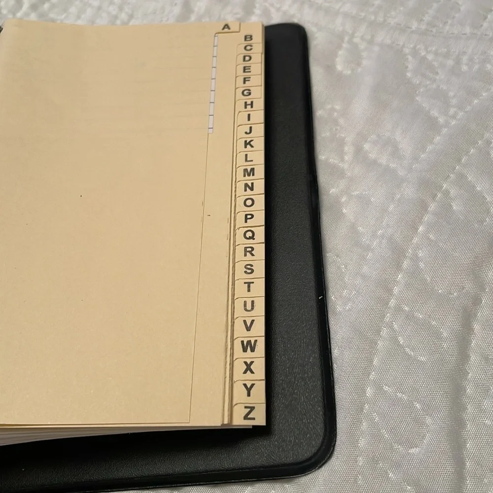 New Black Address Book with Gold Color Lettering